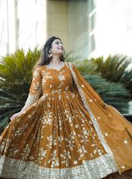 Embroidered Anarkali Suits